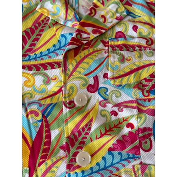 Tommy Hilfiger Tropical Floral Print Suit Set Jacket Pants Colorful Size 14 VTG - Picture 4 of 10